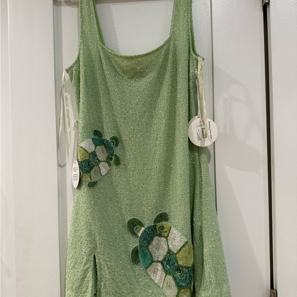STAUD Light Green Beaded Knit Top - Picture 6 of 6